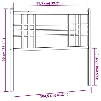 Cabeceira de cama 100 cm metal preto