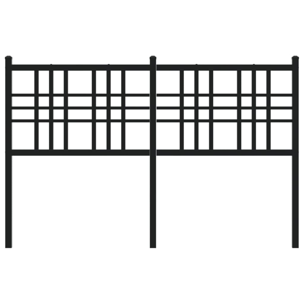 Cabeceira de cama 120 cm metal preto