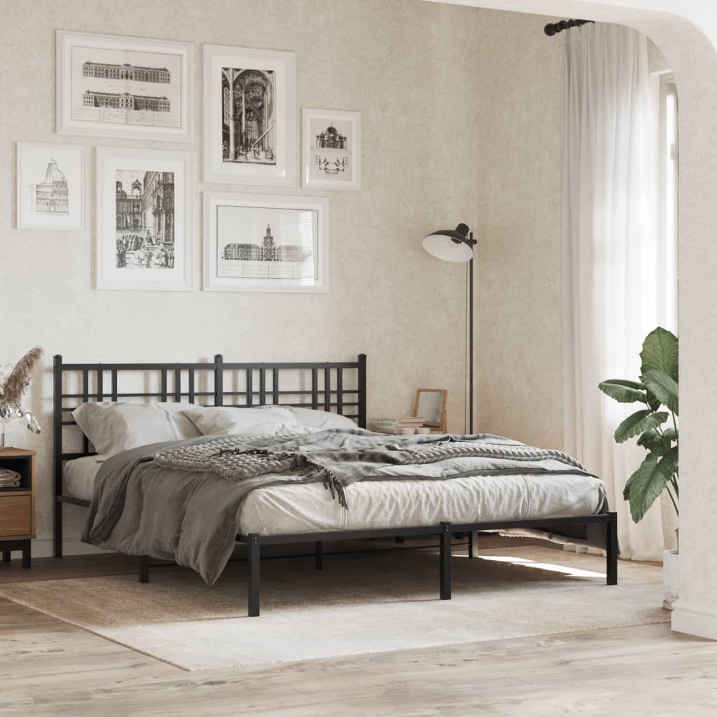 Cabeceira de cama 160 cm metal preto