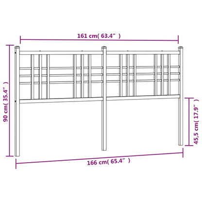 Cabeceira de cama 160 cm metal preto