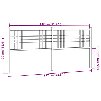 Cabeceira de cama 180 cm metal preto