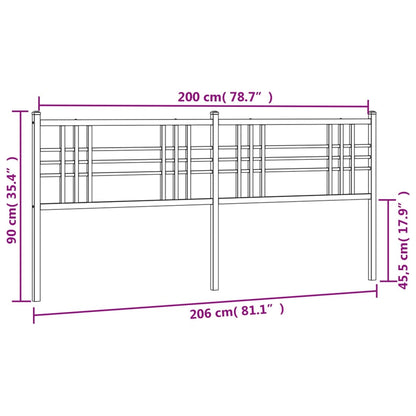 Cabeceira de cama 200 cm metal preto