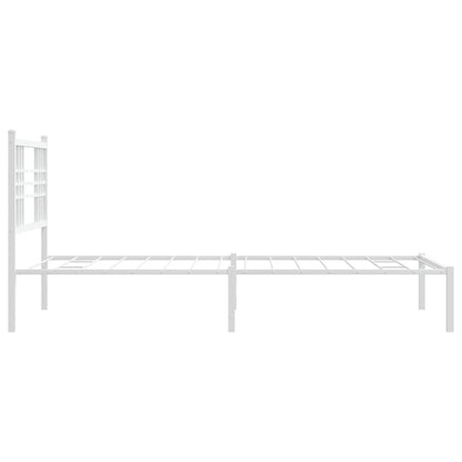 Estrutura de cama em metal com cabeceira 107x203 cm branco