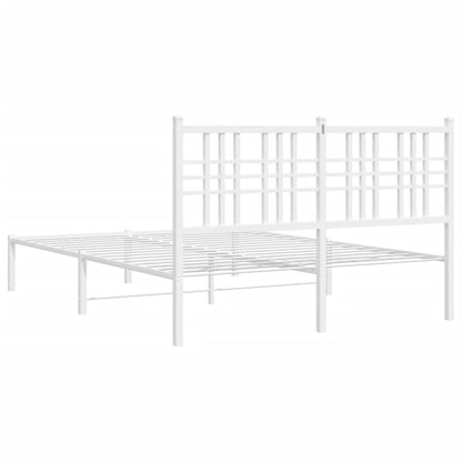 Estrutura de cama com cabeceira 120x190 cm metal branco