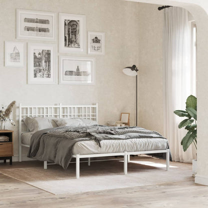 Cabeceira de cama 137 cm metal branco