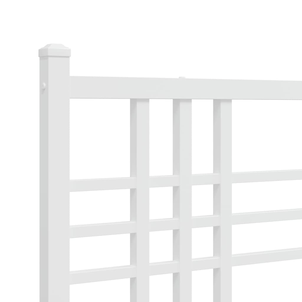 Cabeceira de cama 140 cm metal branco