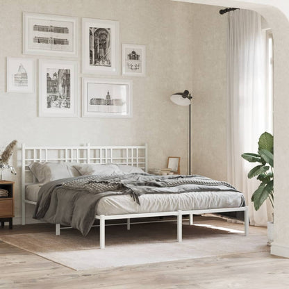 Cabeceira de cama 150 cm metal branco