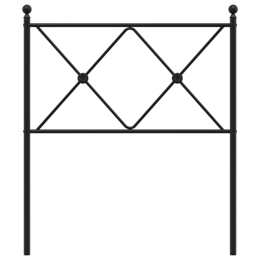 Cabeceira de cama 75 cm metal preto