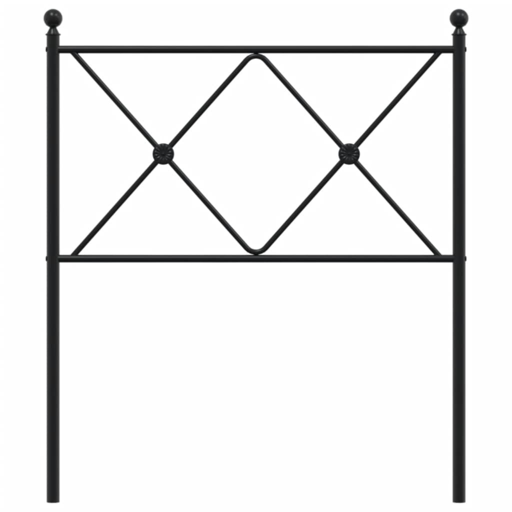 Cabeceira de cama 80 cm metal preto