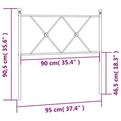 Cabeceira de cama 90 cm metal preto