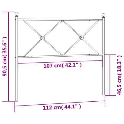 Cabeceira de cama 107 cm metal preto