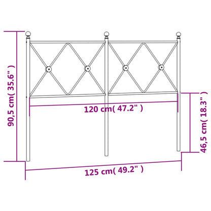 Cabeceira de cama 120 cm metal preto