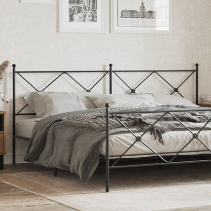 Cabeceira de cama 193 cm metal preto