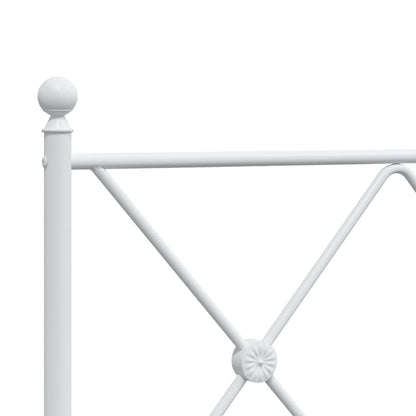 Estrutura de cama com cabeceira 90x190 cm metal branco