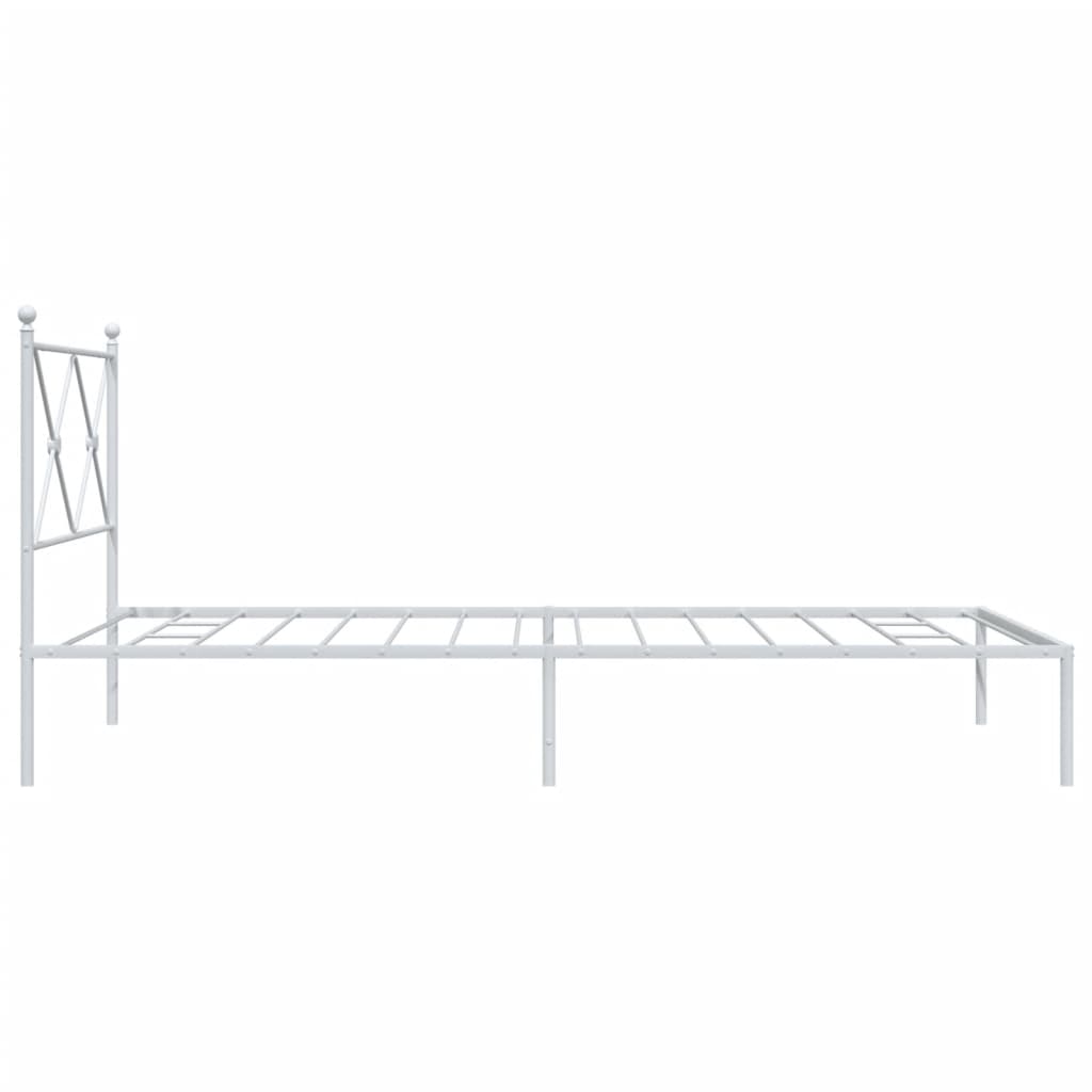 Estrutura de cama em metal com cabeceira 107x203 cm branco