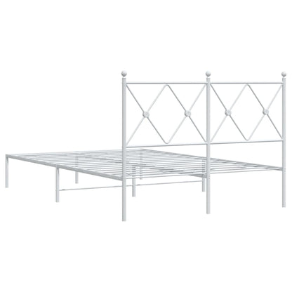 Estrutura de cama com cabeceira 120x200 cm metal branco