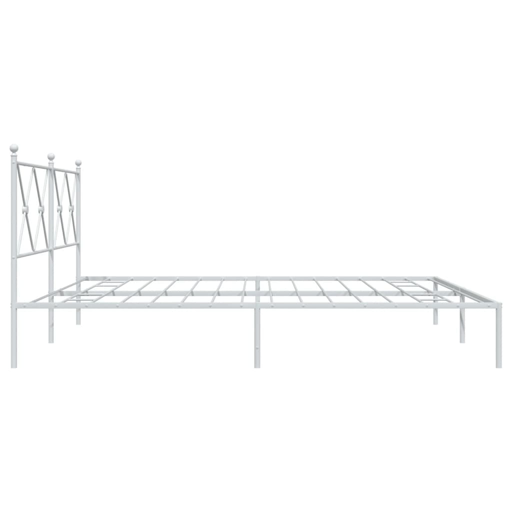 Estrutura de cama com cabeceira 180x200 cm metal branco