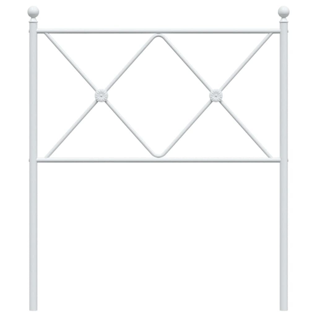 Cabeceira de cama 80 cm metal branco