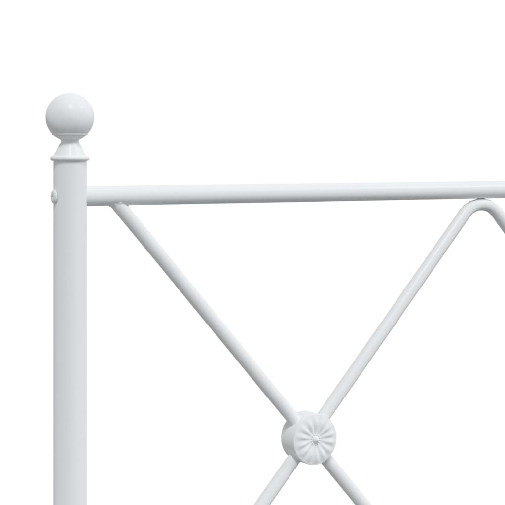 Cabeceira de cama 90 cm metal branco