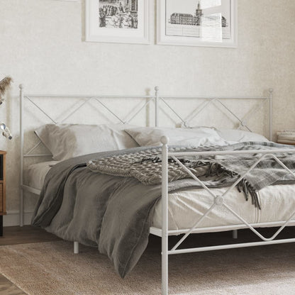 Cabeceira de cama 193 cm metal branco