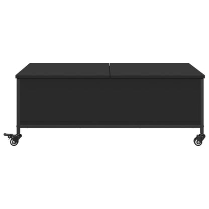 Mesa de centro c/ rodas 91x55x34 cm derivados de madeira preto