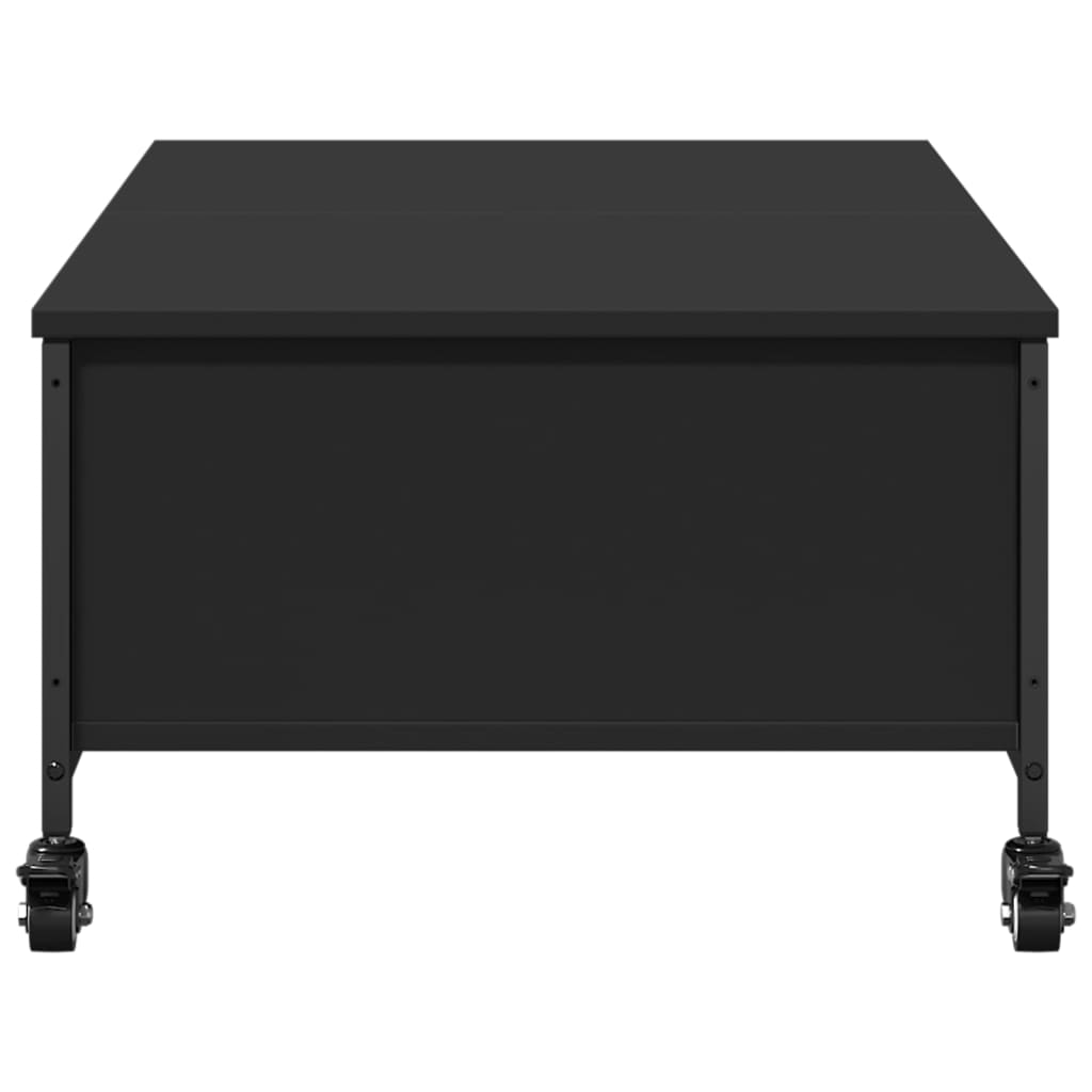 Mesa de centro c/ rodas 91x55x34 cm derivados de madeira preto