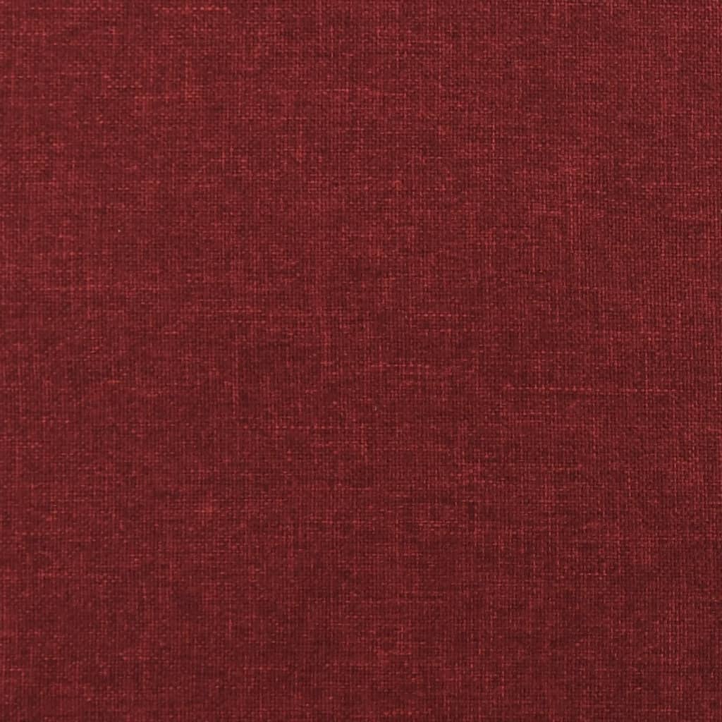 Sofá-cama 2 lugares com duas almofadas tecido vermelho tinto