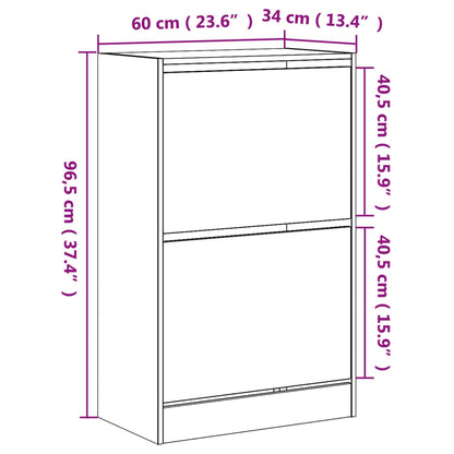 Sapateira 60x34x63,5 cm derivados de madeira branco