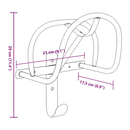 Suporte para brida de parede ferro preto