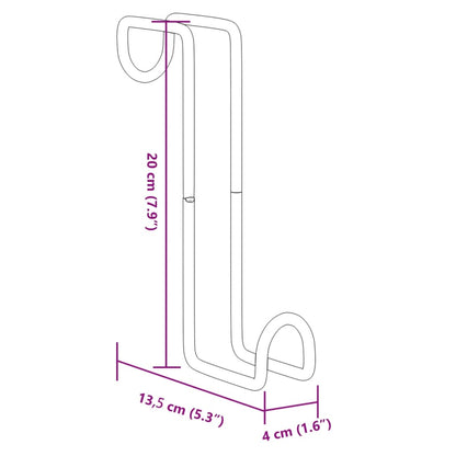 Suportes de brida 3 pcs aço preto