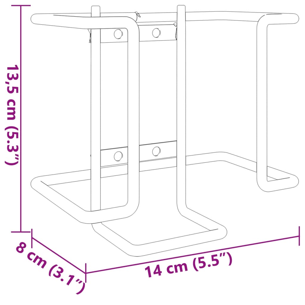 Suporte para bloco de sal aço preto