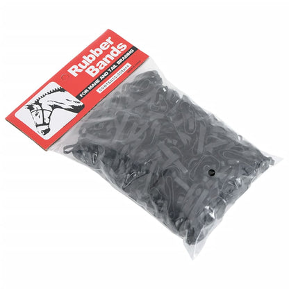 Elásticos para tranças de cavalos 500 pcs silicone preto