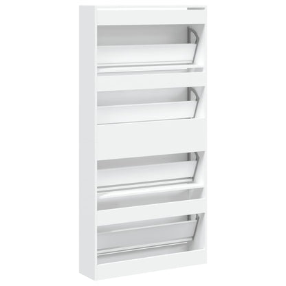 Sapateira com 4 gavetas articuladas 80x21x163,5 cm branco