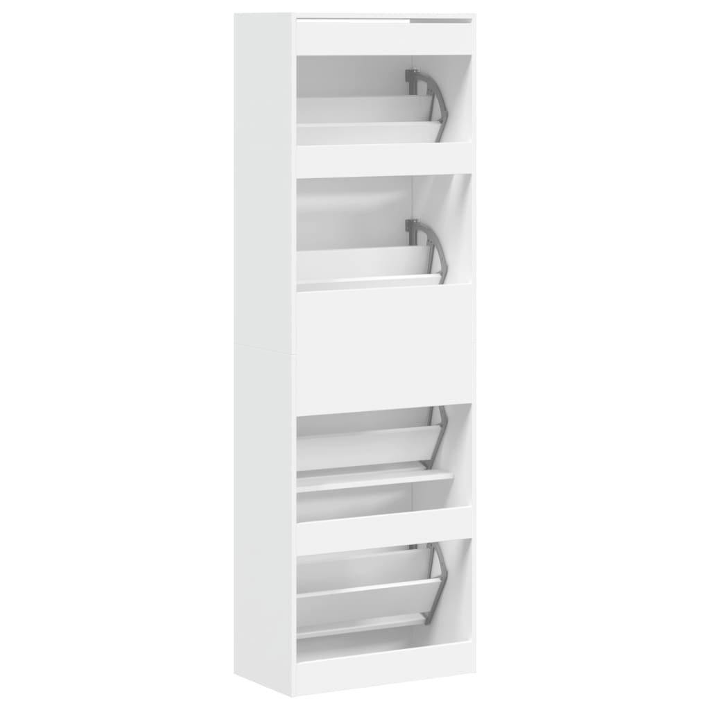 Sapateira com 4 gavetas articuladas 60x34x187,5 cm branco