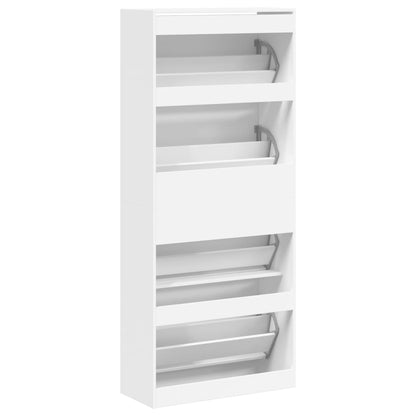 Sapateira com 4 gavetas articuladas 80x34x187,5 cm branco