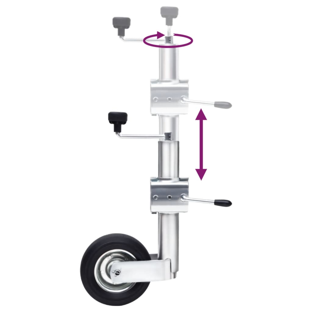 Roda jóquei c/ 2 tubos de suporte/3 braçadeiras de divisão 60mm