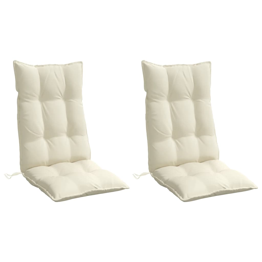 Almofadões p/ cadeira encosto alto 2pcs tecido oxford cor creme