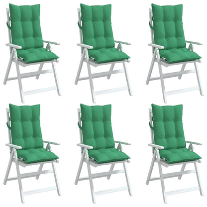 Almofadões p/ cadeira encosto alto 6 pcs tecido oxford verde