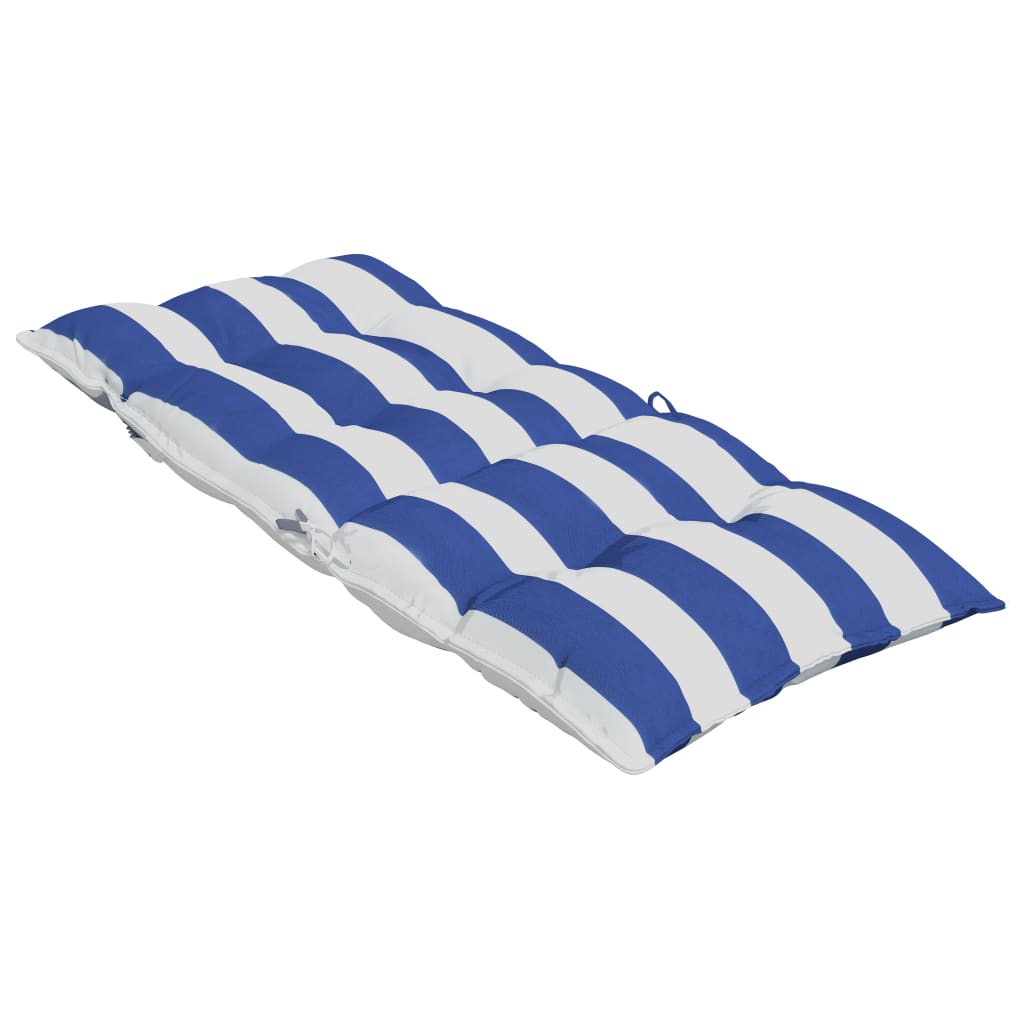 Almofadões cadeira encosto alto 4 pcs tecido oxford azul/branco