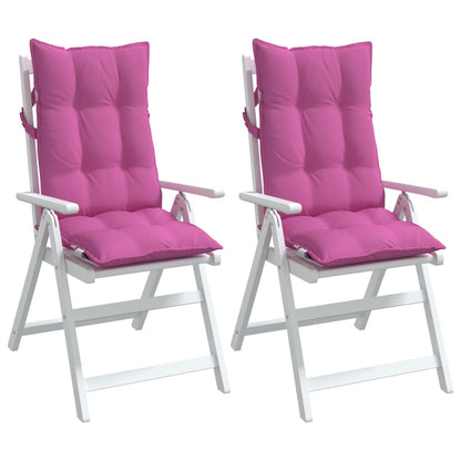 Almofadões p/ cadeira encosto alto 2 pcs tecido oxford rosa