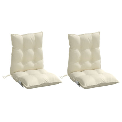 Almofadões cadeira encosto baixo 2 pcs tecido oxford creme