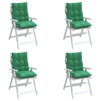 Almofadões cadeira encosto baixo 4 pcs tecido oxford verde