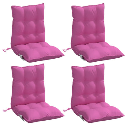 Almofadões cadeira encosto baixo 4 pcs tecido oxford rosa