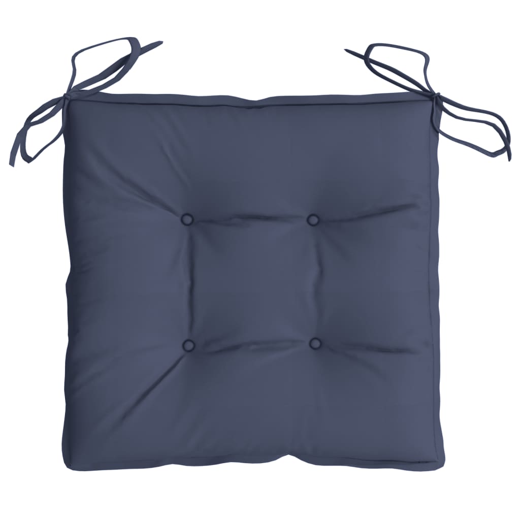 Almofadões cadeira 6 pcs 40x40x7 cm tecido oxford azul-marinho