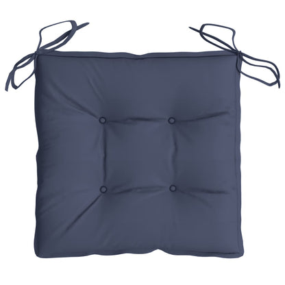 Almofadões cadeira 6 pcs 40x40x7 cm tecido oxford azul-marinho