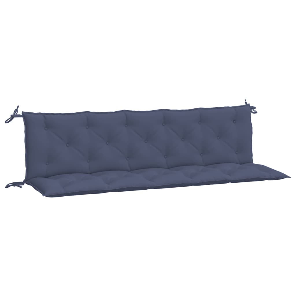 Almofadões banco jardim 2 pcs 180x50x7cm oxford azul-marinho