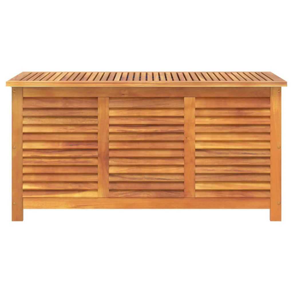 Caixa arrumação jardim c/ veneziana 113x50x56 cm acácia maciça