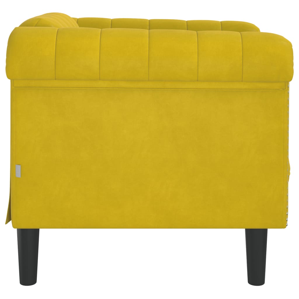 Poltrona veludo amarelo