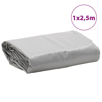 Lona 1x2,5 m 650 g/m² cinzento