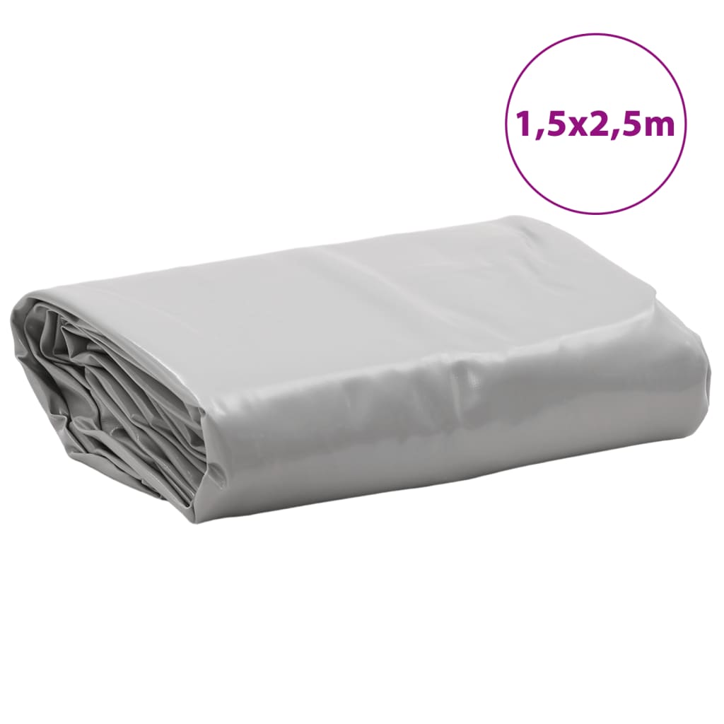 Lona 1,5x2,5 m 650 g/m² cinzento